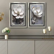WALLXPERT Dekorativna slika u ramu (2 komada) 2P4363Kromgumusct 001
