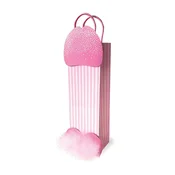 Candyprints Tall Novelty Gift Bag with Glitter and Feathers, Pink LIT014A