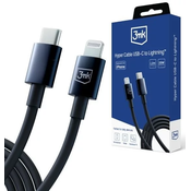 3MK Hyper Cable USB-C - Lightning 20W 1.2m Black Cable