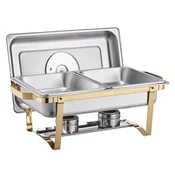 VEVOR Set za postrežbo hrane Chafing Dish pravokotnik 4 Qt 2 kosa zlata