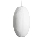 HAY obesna svetilka Nelson Cigar Bubble M, O 33 cm, bela - Dnevna soba/jedilnica - Dizajn - Plastika