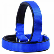 Ovratnica za pse - komfort tekstilna, modra barva 40cm