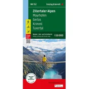 Freytag & Berndt Zillertalske Alpe, Mayrhofen, Gerlos, Krimml, Tuxertal. Vodotesen pohodniški zemljevid WK 152. Izdaja 2023. Freytag & Berndt