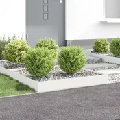vidaXL Robovi trave 4 kos 100 x 100 x 20 cm Jeklo Bela