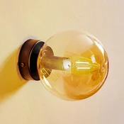 EMIBIG LIGHTING Stenna svetilka Glassy, črna, jantar, steklo, E14, O 14 cm - Dnevna soba/jedilnica - Sodobni