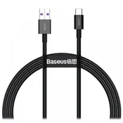 BASEUS Punjac kabel CATYS-01 Superior Quick Charge Type C 66W 1m - crni