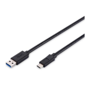 ASSMANN Electronic 1m USB 3.1 C - A USB cable 3.1 (3.1 Gen 2) USB C USB A Black