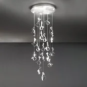 Knikerboker Curve LED viseča luč, 20fl, bela - Dnevna soba/jedilnica - Sodobni - Kovina