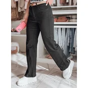 Spodnie damskie wide leg DELUSSIA czarne Dstreet