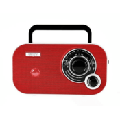 Camry Tranzistor CR-1140 analogni AM/FM, 3,5mm, rdeče barve