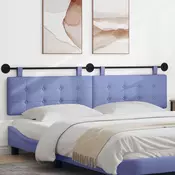 Vidaxl Viseče vzglavje postelje Jeans modra Blago