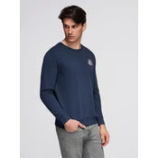 Ombre Mens sweatshirt with round neckline and patch