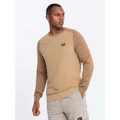Ombre Knitted mens RELAXED FIT sweater with patterns - navy blue
