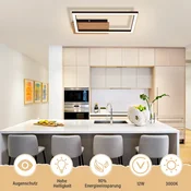 Nettlife NETTLIFE LED stropna svetilka moderna stropna svetilka 12W lesena 3000K, (22111232)