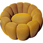 Meblo Trade Fotelja Peppo Bloom Yellow 94x94x66h cm