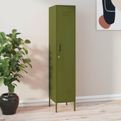 Ormaric s kljucem maslinasti 35 x 46 x 180 cm celicni