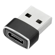 OEM Prilagojevalnik tipa C (ženski) na USB A (moški), črn