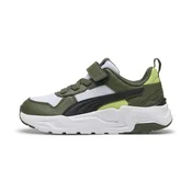 PUMA Trinity 2 Sneakers Kids, Shoes, White/Black/Moss Veil, 34.5