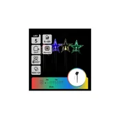 Aigostar - LED RGBY solarno božićno svetlo LED/1,2V/8 funkcija 1m IP65 800mAh zvezde