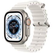 Apple Watch Ultra Cellular, 49mm Titanium Case with White Ocean Band MNHF3CS/A