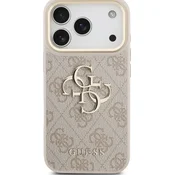 Guess GUESS ovitek za iPhone 17 Pro GUHCP17L4GMGCPI (PU z velikim logotipom 4G Classic) v zlato-roza barvi