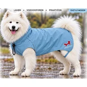United Pets Easy Drops – pasji dežni plašč 60 cm, svetlo moder - Pasja oblačila