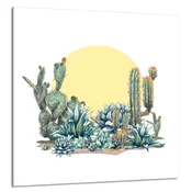 shumee STEKLENA PLOŠČA ZA KUHINJO 60x65 Cactus