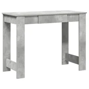 Vidaxl Pisalna miza betonsko siva 100x45x75 cm inženirski les