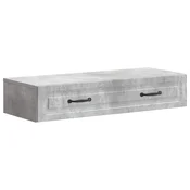 vidaXL Stenska stranska miza Betonsko siva 87,5 x 34,5 x 17 cm