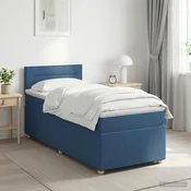 Boxspring krevet s madracem Plava 90 x 200 cm Tkanina