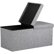 Northix Shranjevalna klop s prostornino 100 l, svetlo siva, 80 x 40 x 40 cm