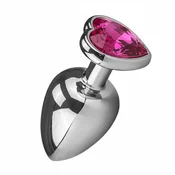 Metalni Butt Plug Kristal Shots Ouch! - 7cm x 3.5cm, Silver