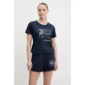 Majica kratkih rukava Helly Hansen SKOG za žene, boja: tamno plava, 63083