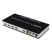 INF 4x1 HDMI stikalo in avdio razdelilnik UHD 4K 3D HDMI 2.0 ARC Toslink+RCA, (21276738)