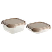 Plasticna posuda Frigo Linea set 2/1, Smeda