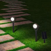 Näve LED-sončni zemeljski reflektorji NOMI, črni, komplet 6 kosov, IP44 - Sodobni - Plastika