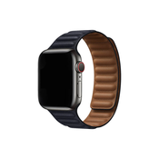 FixPremium - Leather Loop TPU pašcek za Apple Watch (42, 44, 45 in 49mm), crn
