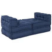 vidaXL Modularni poufi, 4 kosa, Indigo tkanina