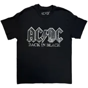 AC/DC Back In Black EU Tour 25 (Back Print & Ex-Tour) Black L Majica