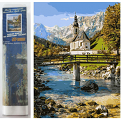 Norimpex - Puzzle Diamantna slika: Cerkev v Ramsauu 30x40cm - 1 - 39 kosov