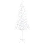 Vidaxl LED novoletna jelka z lučkami Bela 47 x 240 cm Jeklo 268 LED