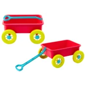 slomart LEAN TOYS Pastelno roza voziček za pesek
