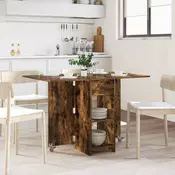 vidaXL Jedilna miza 115 x 70 x 75 cm Inženirski les Dimljen hrast