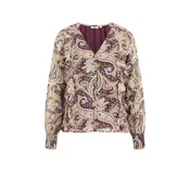 WE Fashion Bluza kari / zelena / jagoda / bela