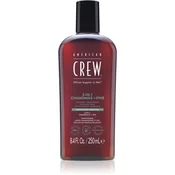 American Crew 3 in 1 Chamimile + Pine 3 v 1 šampon, balzam in gel za prhanje za moške 250 ml