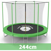 Top Springen Trambolina 244cm unutrašnja mreža sa Merdevinama - zelena ( TOP244ING )