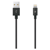 Kabel - MFi (Apple license) - Lightning to USB (1,20m) - Black - Alumi Cable