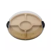 Compartmentalized serving board, with lid, bamboo, 35.5cm - Farberware