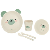 KikkaBoo Set posuda od bambusa Bear Mint