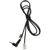 JABRA RJ10 Cord to 2,5mm pin plug, 1,0 meter; for Panasonic KX-T 7630, 7633, 7635 and e.g. GN9300, GN9120, GN Ellipse, GN8000